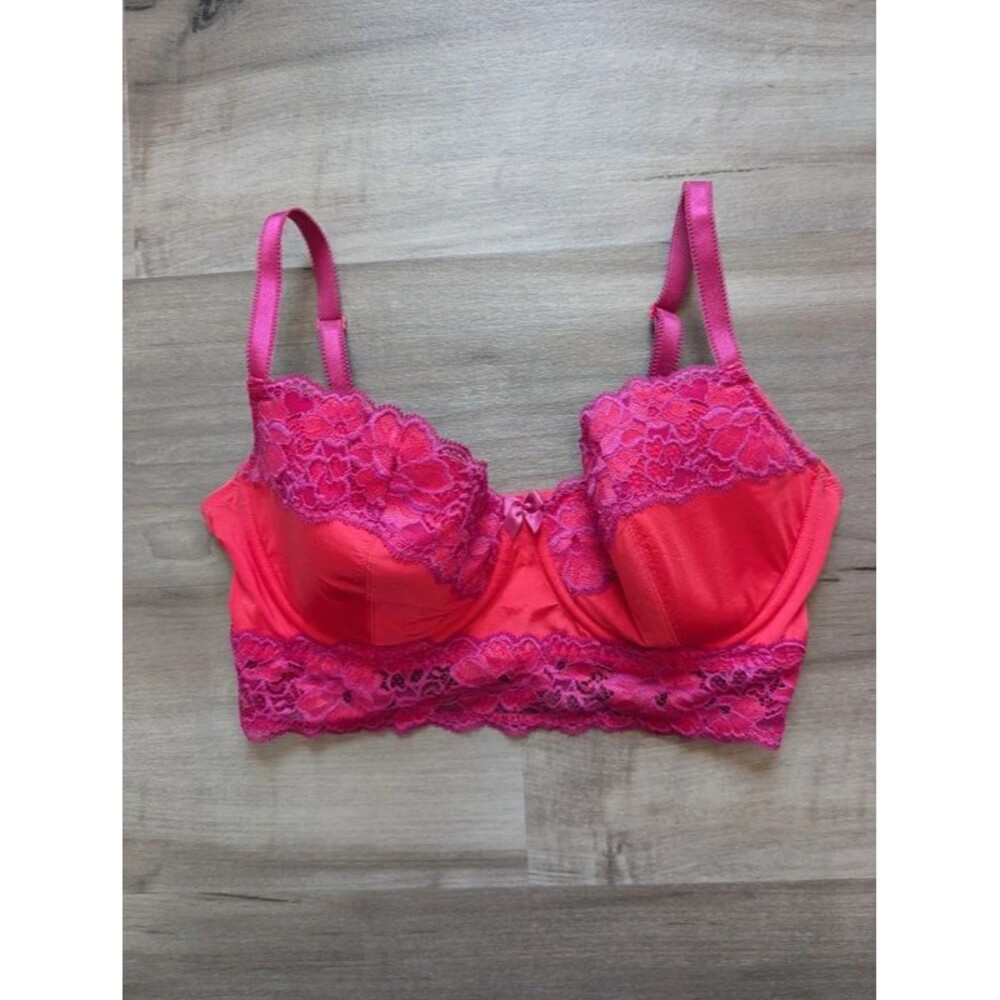 Adore Me Underwire Lace Longline Balconette Bra, 34DD (D2)